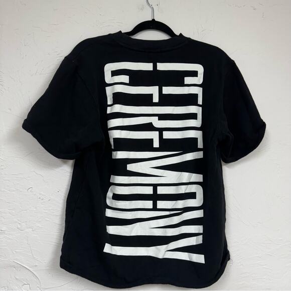 Opening Ceremony Black & White Graphic Print Short Sleeve Sweatshirt Womens S - Picture 12 of 13